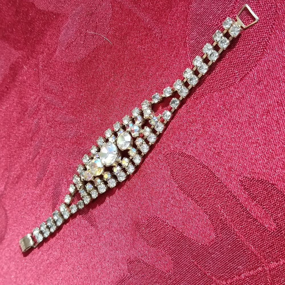 Vintage Aurora Borealis Rhinestone Bracelet